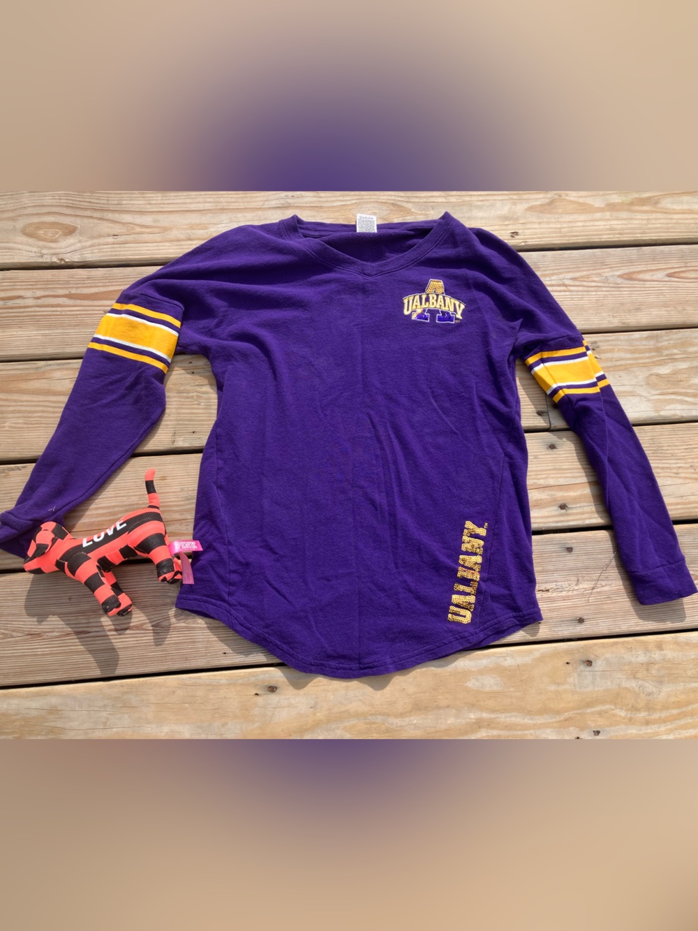 PINK Victoria's Secret Purple Long Sleeve University at Albany